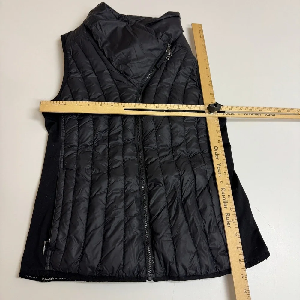 Calvin Klein Performance Vest Women Small Black Puffer‎ Gorpcore Athleisure